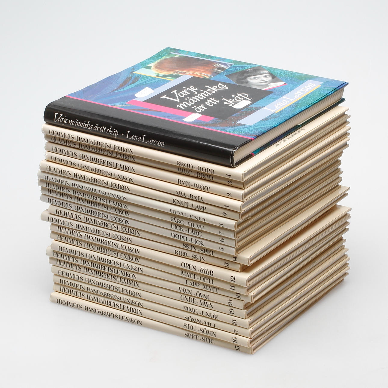 BÖCKER, 20 band, "Hemmets Handarbetslexicon", Malmö 1990.