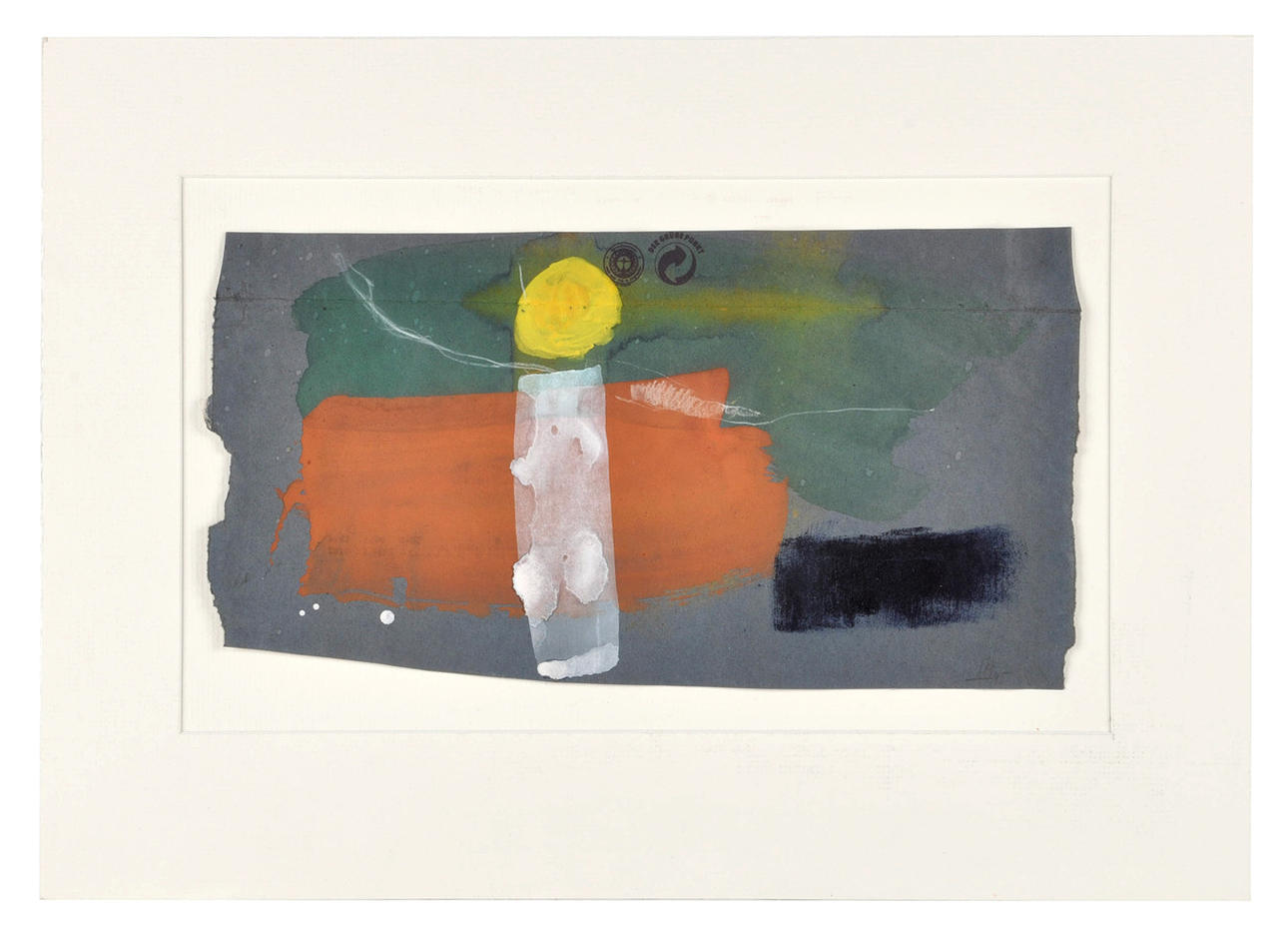 HELMUT MEISENBURG. blandade medier. Brinnande ljus i kombination med miljömärke.