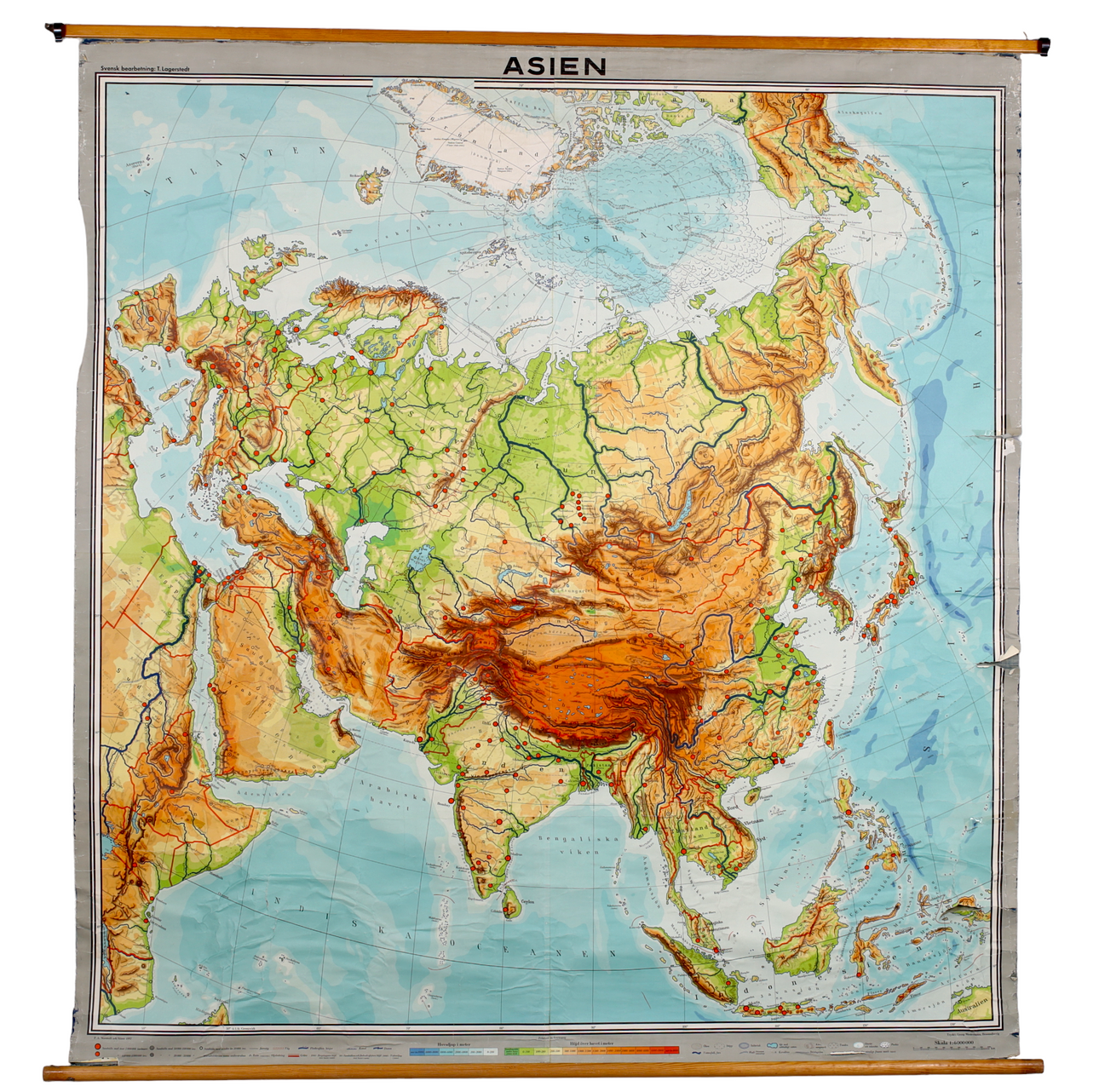 SKOLEKORT, Asien, 1900-tallet.