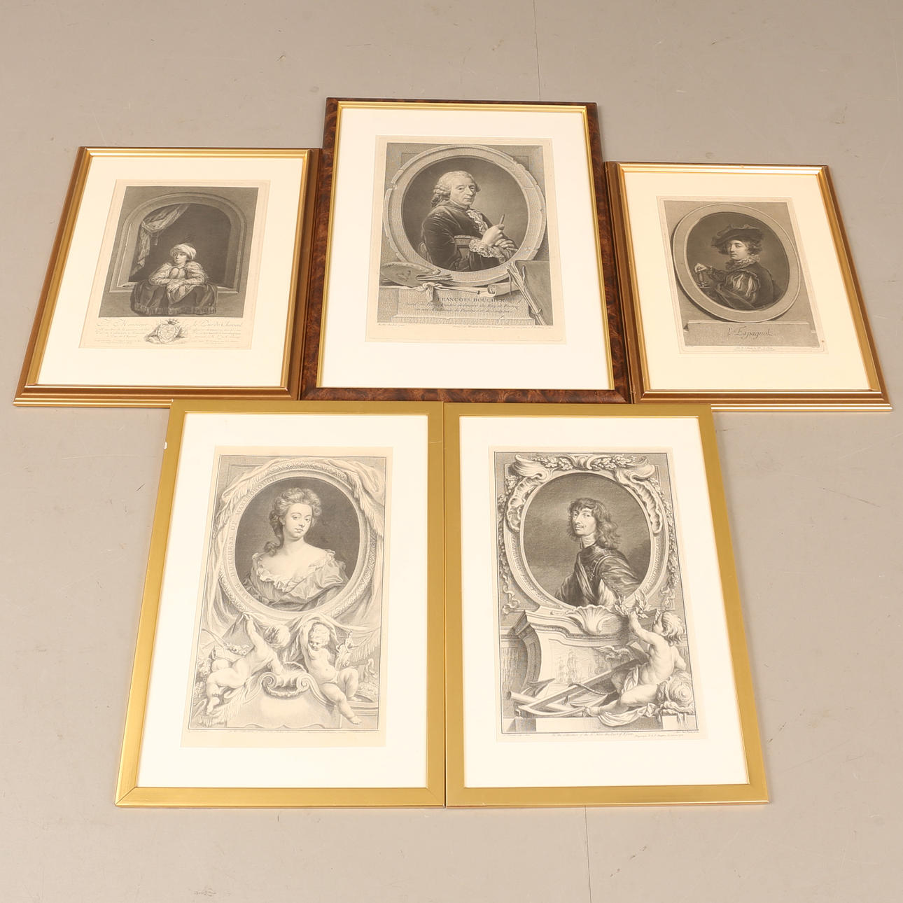 ENGRAVINGS, 5 pieces.