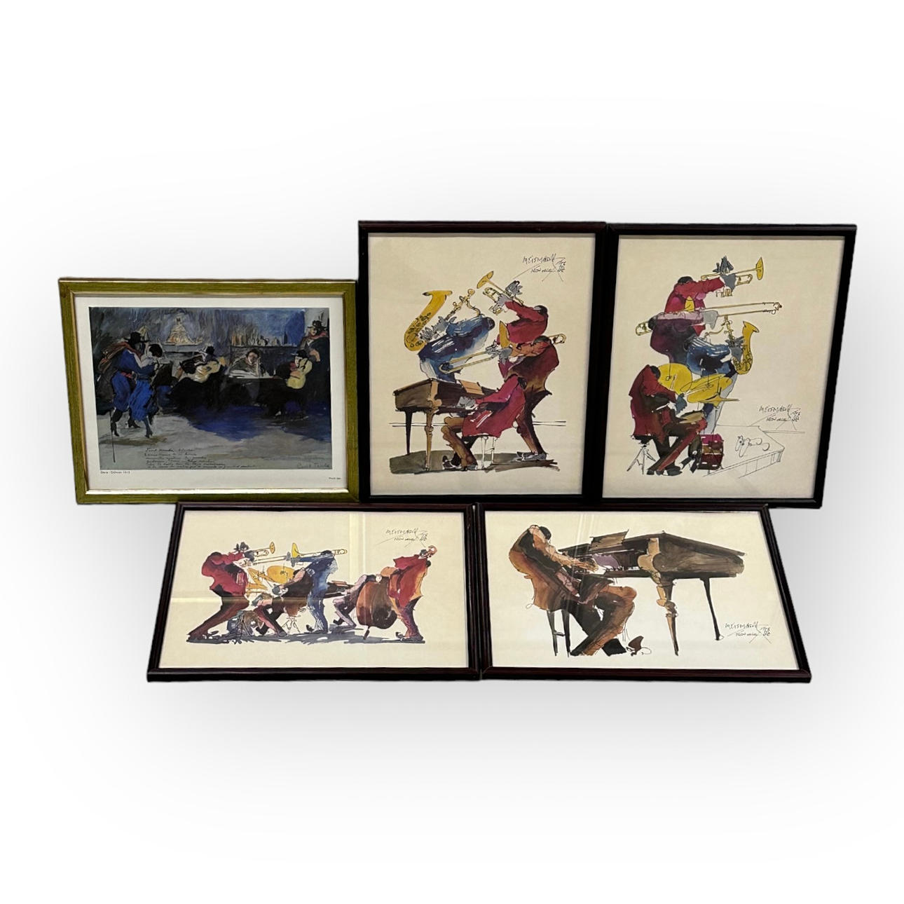 OFFSETTRYCK, 5-stycken, Bla Evert Taube.