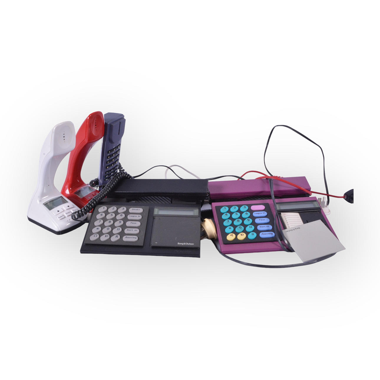 A Collection OF TELEPHONES, 5 pieces, Telia Kobra etc. Miscellaneous ...