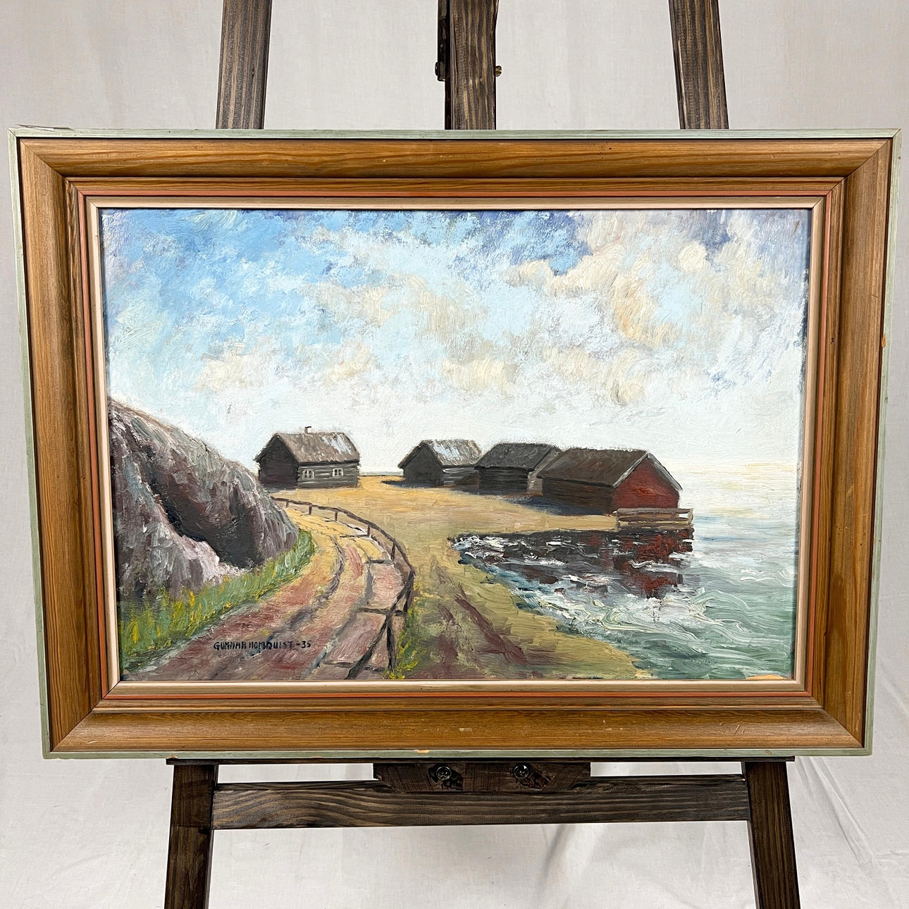 GUNNAR HOLMQUIST. OIL ON CANVAS, signed.