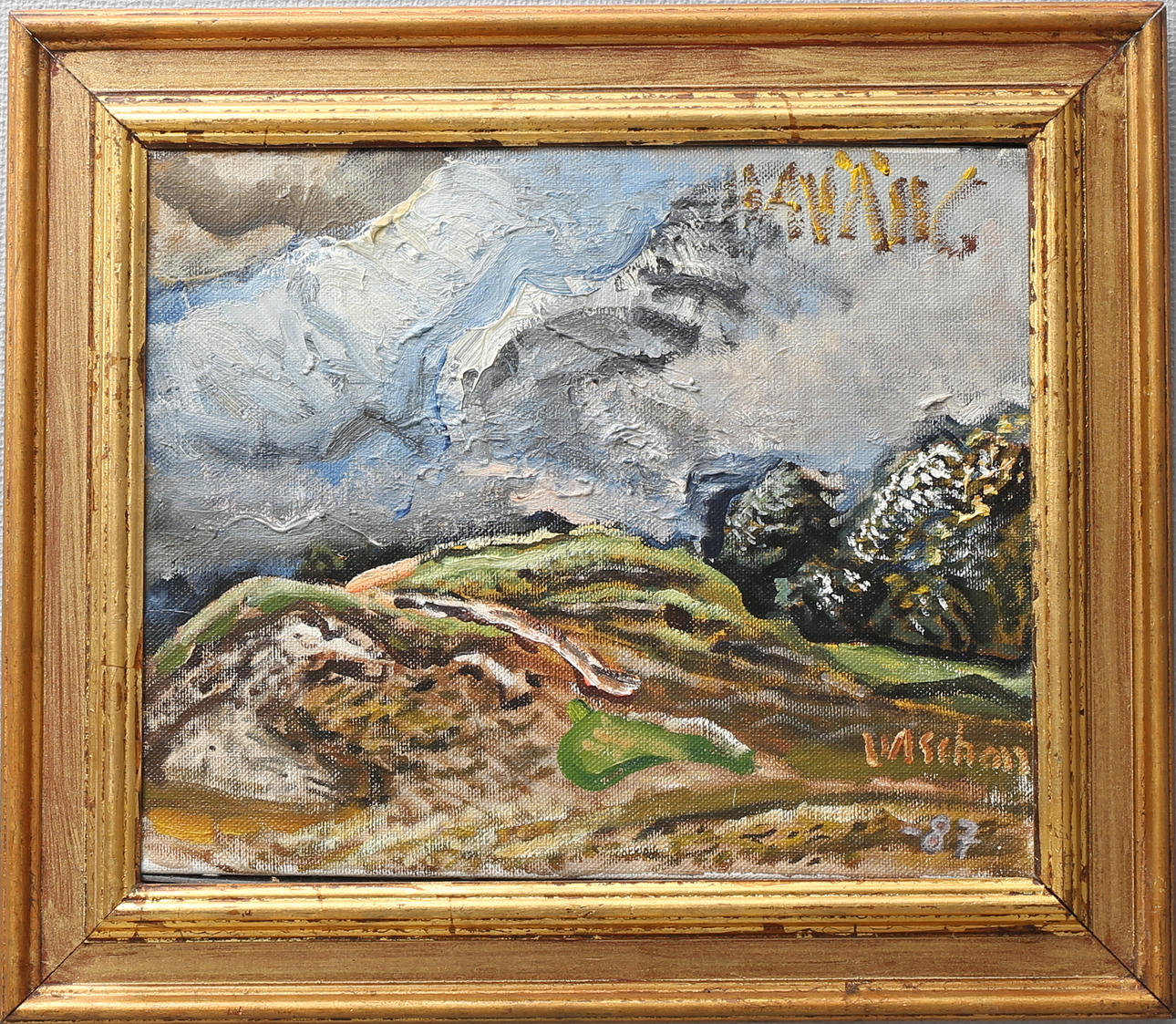 ULF ASCHAN. "Haväng". Olja på duk, signerad och daterad -87.