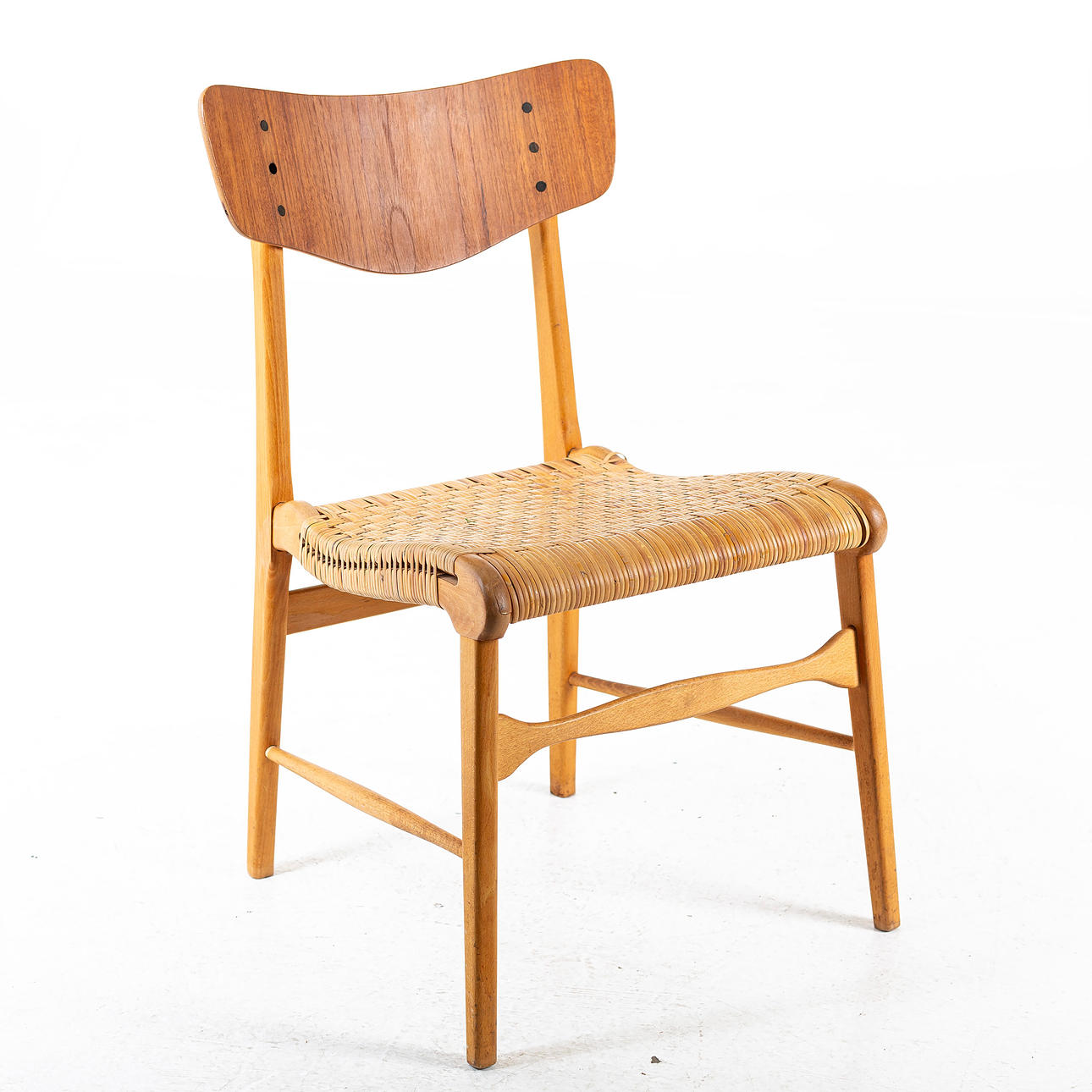 STOL, Teak med flätad sits, 1960/70 - tal.