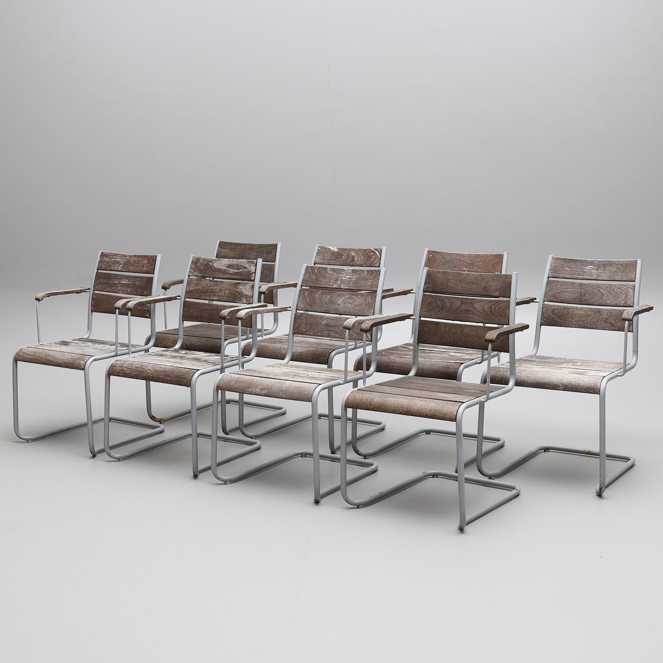 GARTENSTÜHLE, IKEA, 8 Stück, Teakholz, Metallgestell.