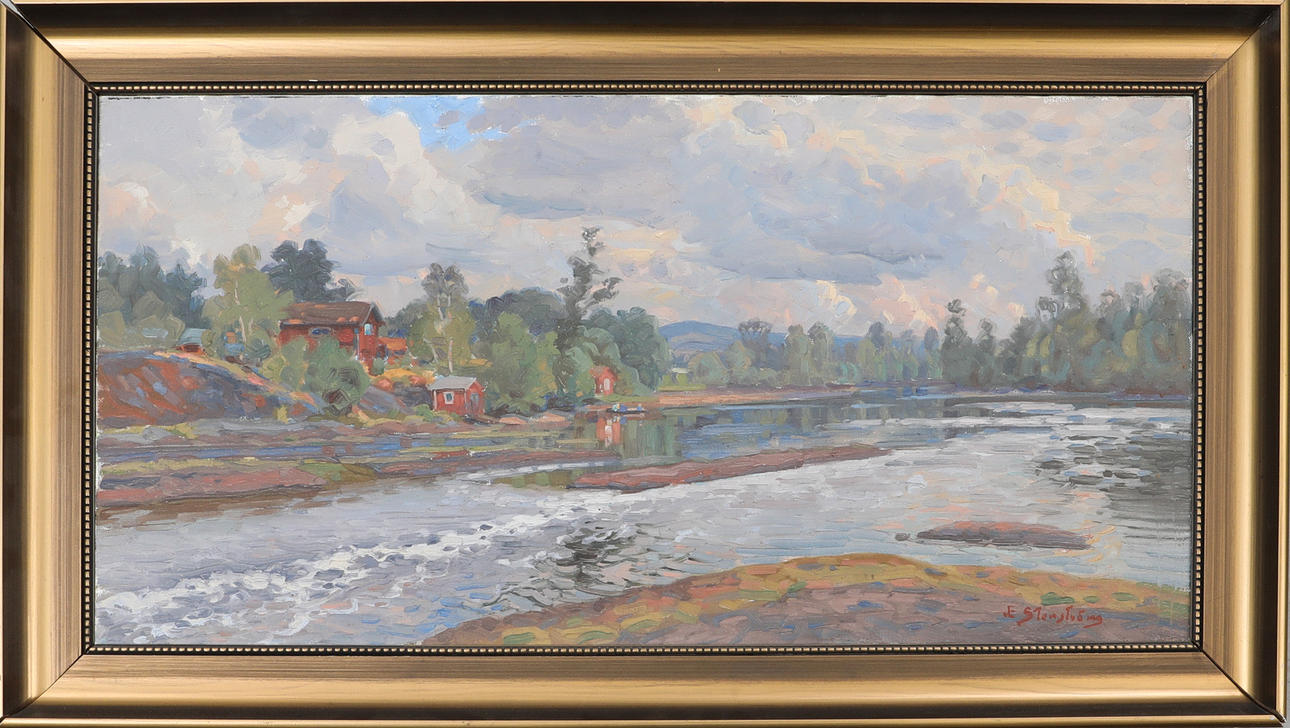 EDWARD JOHAN STENSTRÖM. oil on canvas, signed.