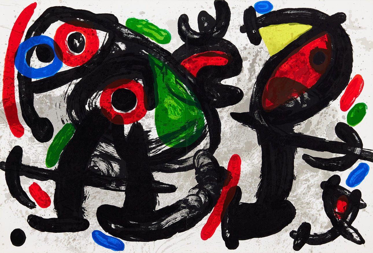 JOAN MIRÓ. EFTER. Komposition, omärkt, sannolikt ur DLM.