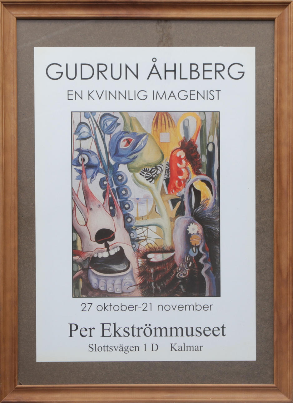 GUDRUN ÅHLBERG. AFFISCH, Per Ekströmmuseet.