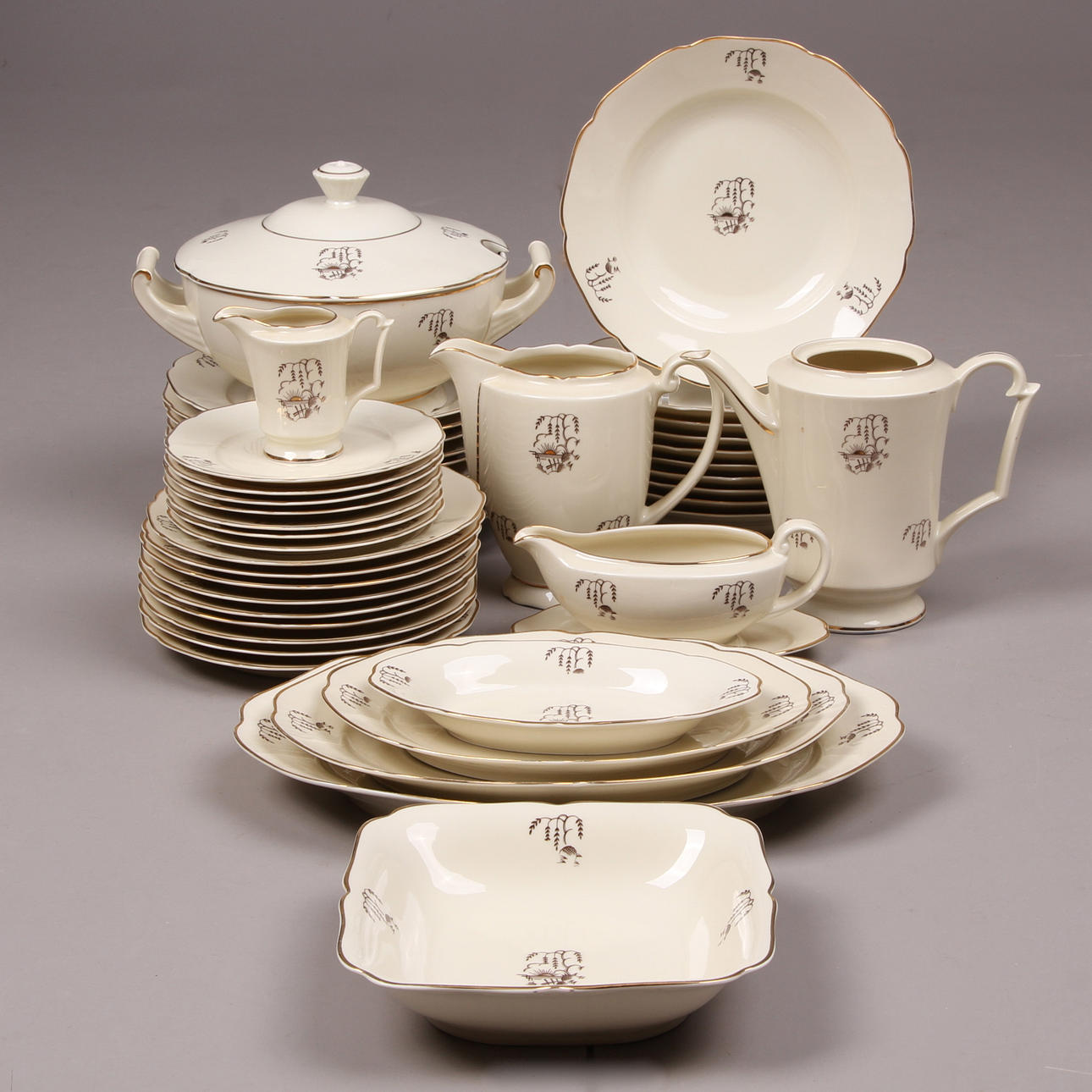 MATSERVIS, 45 delar, porslin, Hackefors, 1900-tal.