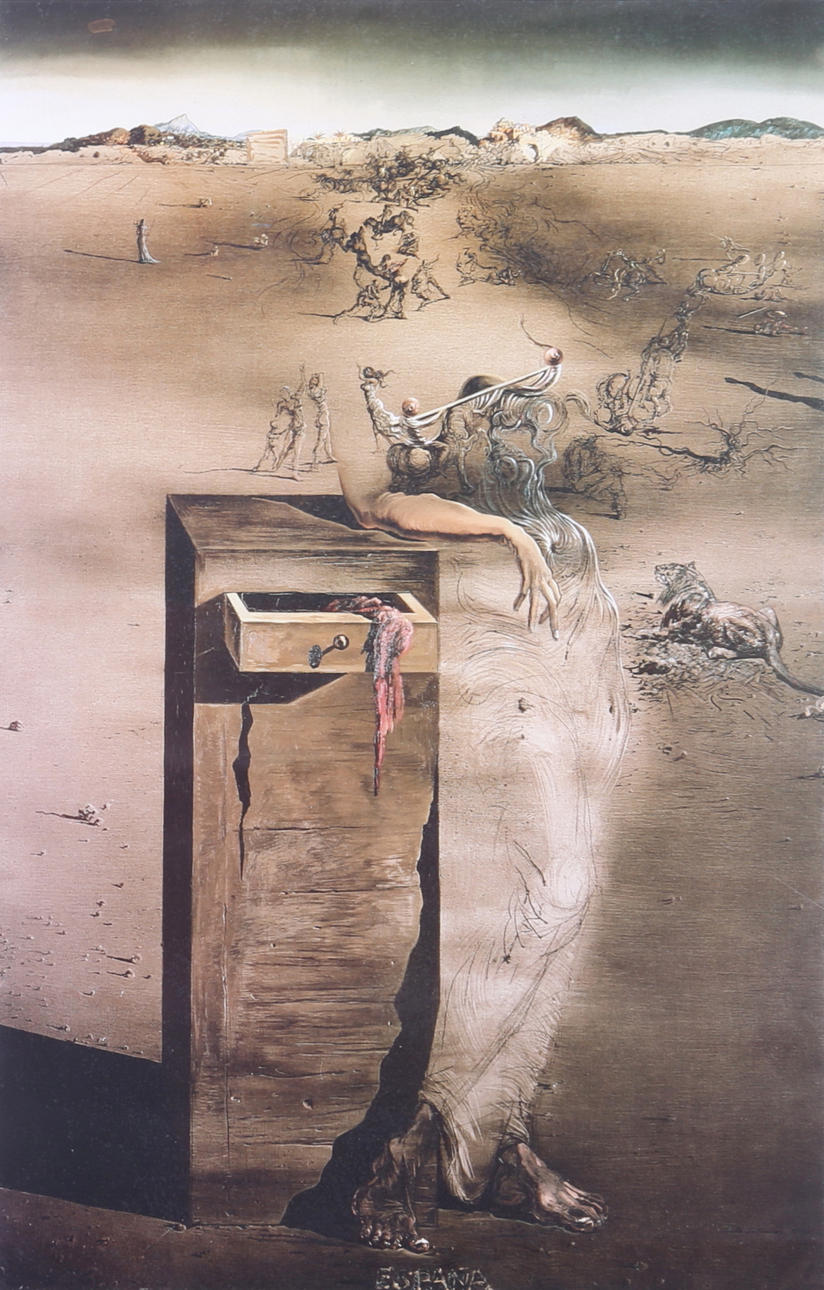 SALVADOR DALI, plakat efter "Espana", indrammet.