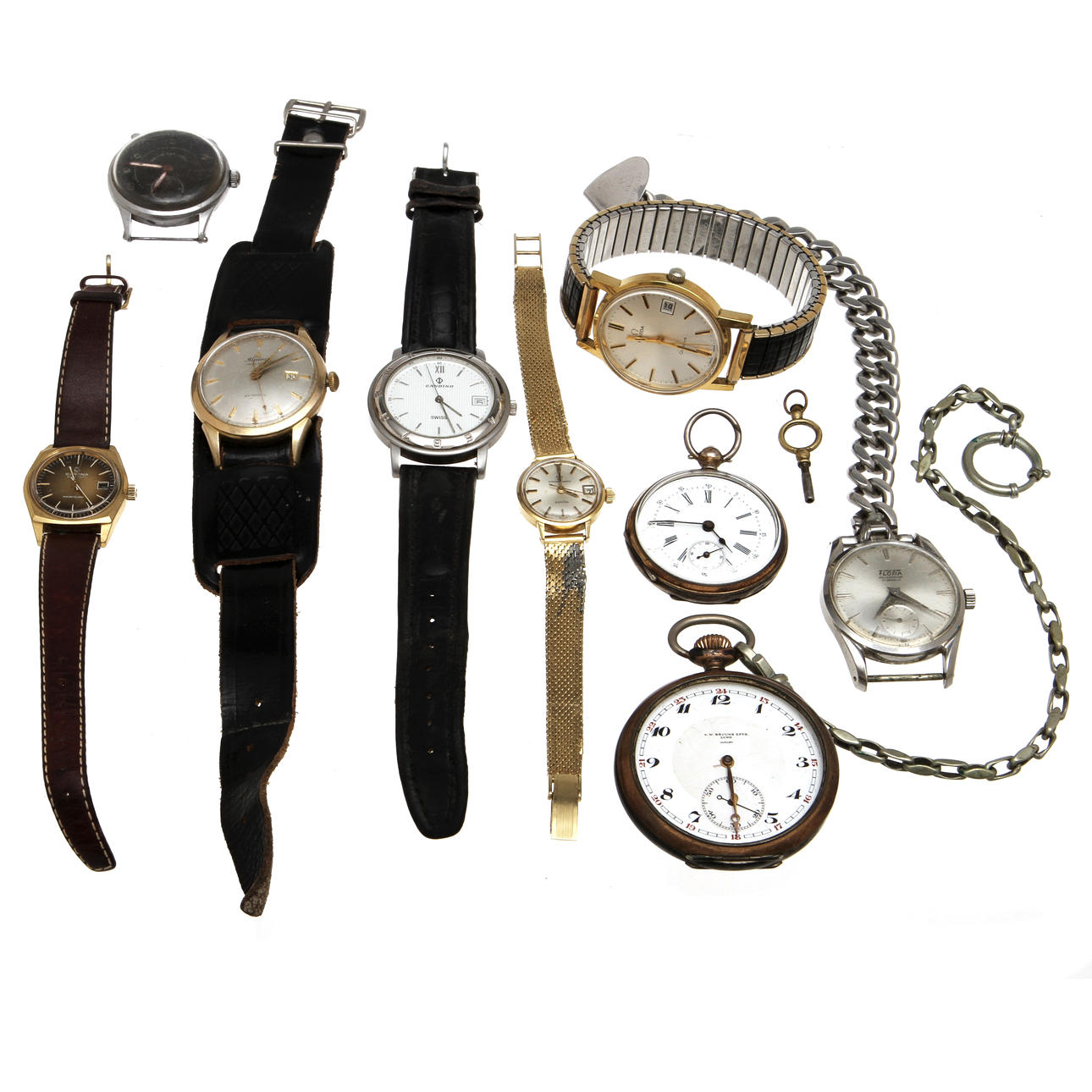 ARMBANDSUR och FICKUR, 9 st.