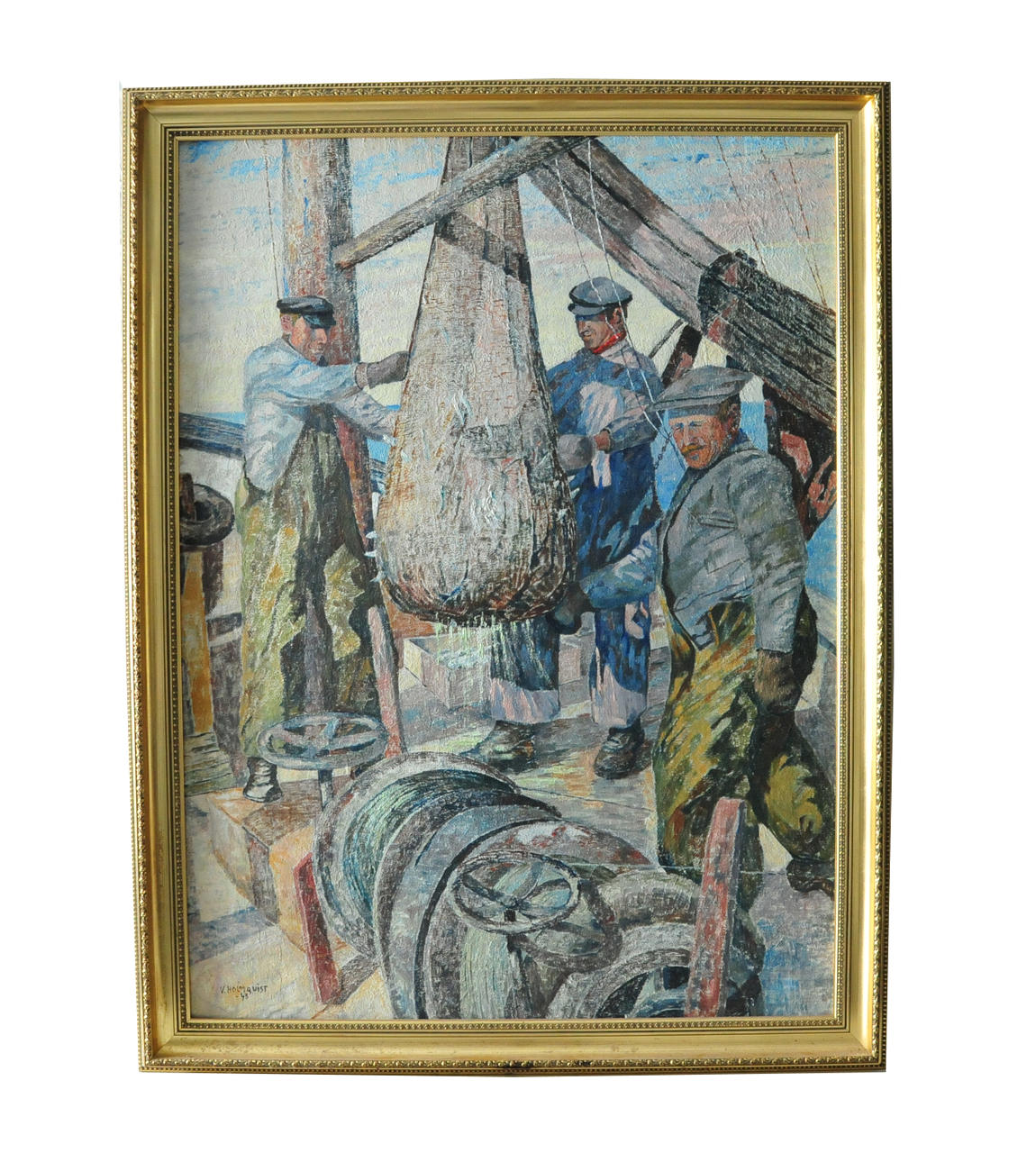 VERNER HOLMQUIST. Olja på pannå, sign o dat -48.