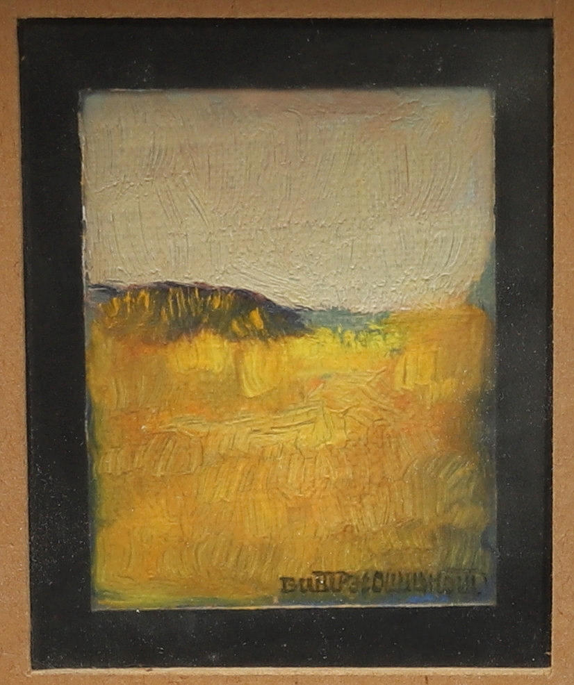 BERNT HOLMSTRÖM. Landscape, oil on Board, signed.
