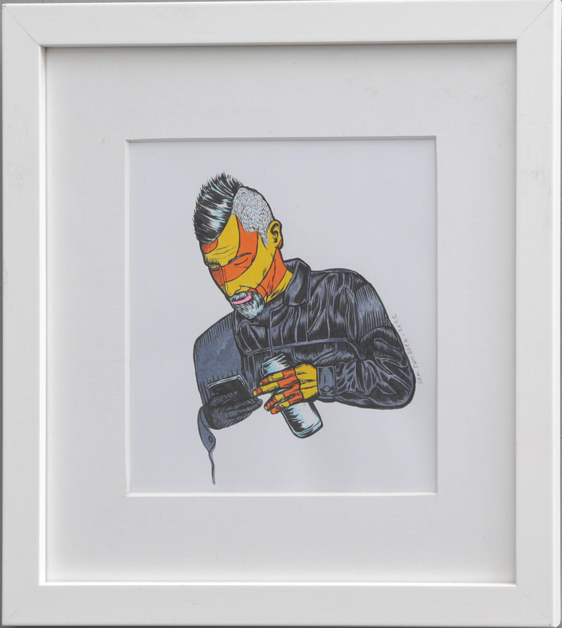 SAM SOHLBERG. BLANDTEKNIK, signerad, 2022.