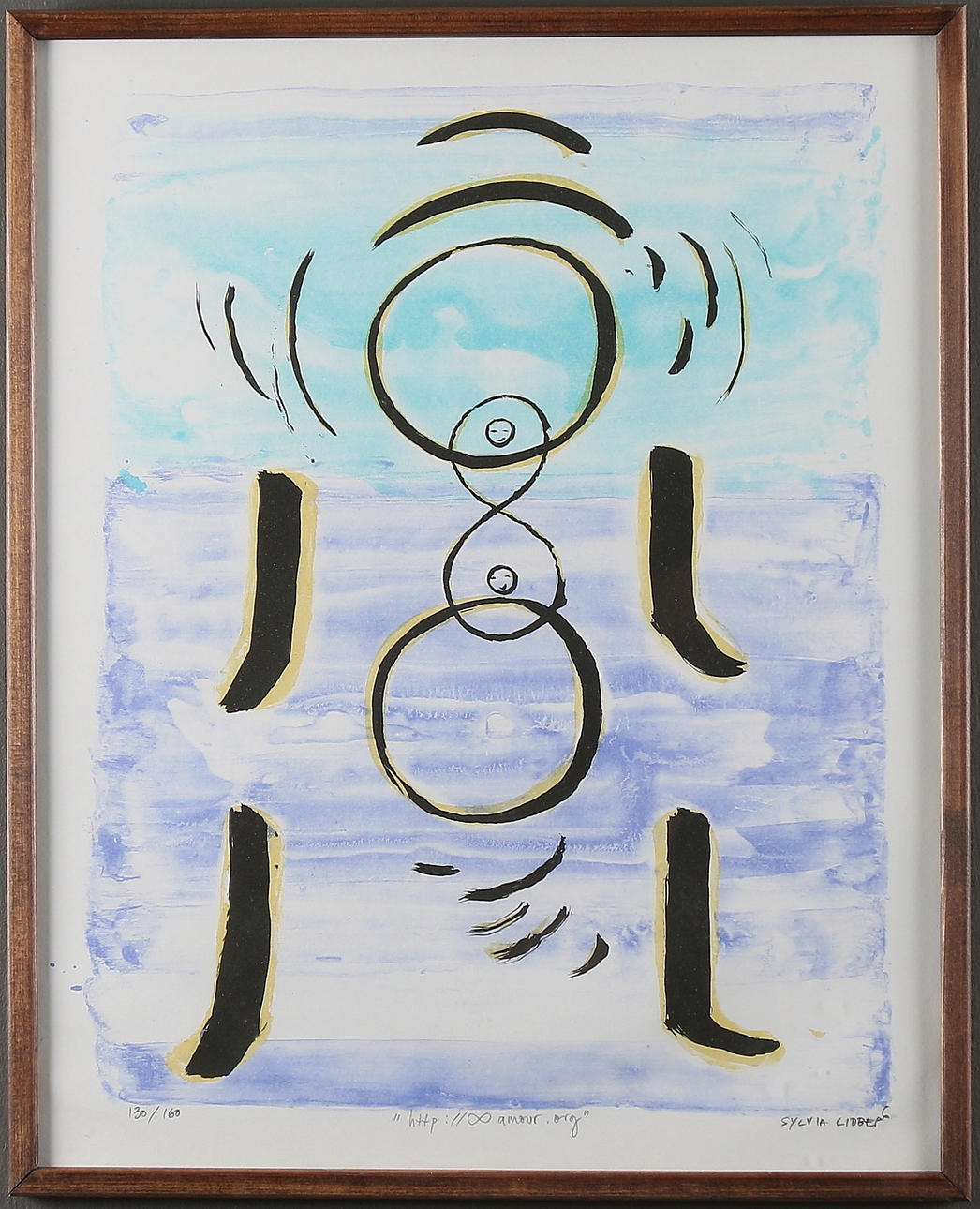 SYLVIA LIDBERG. "Oändlig kärlek", litografi, signerad och numrerad 130/160.