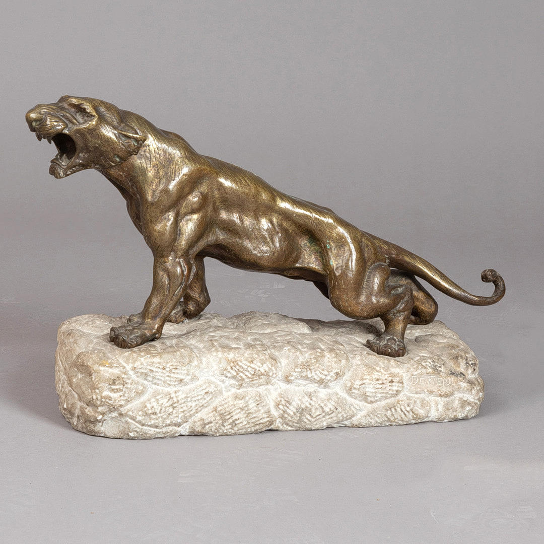 Tigre caminando, Francia, siglo XX.