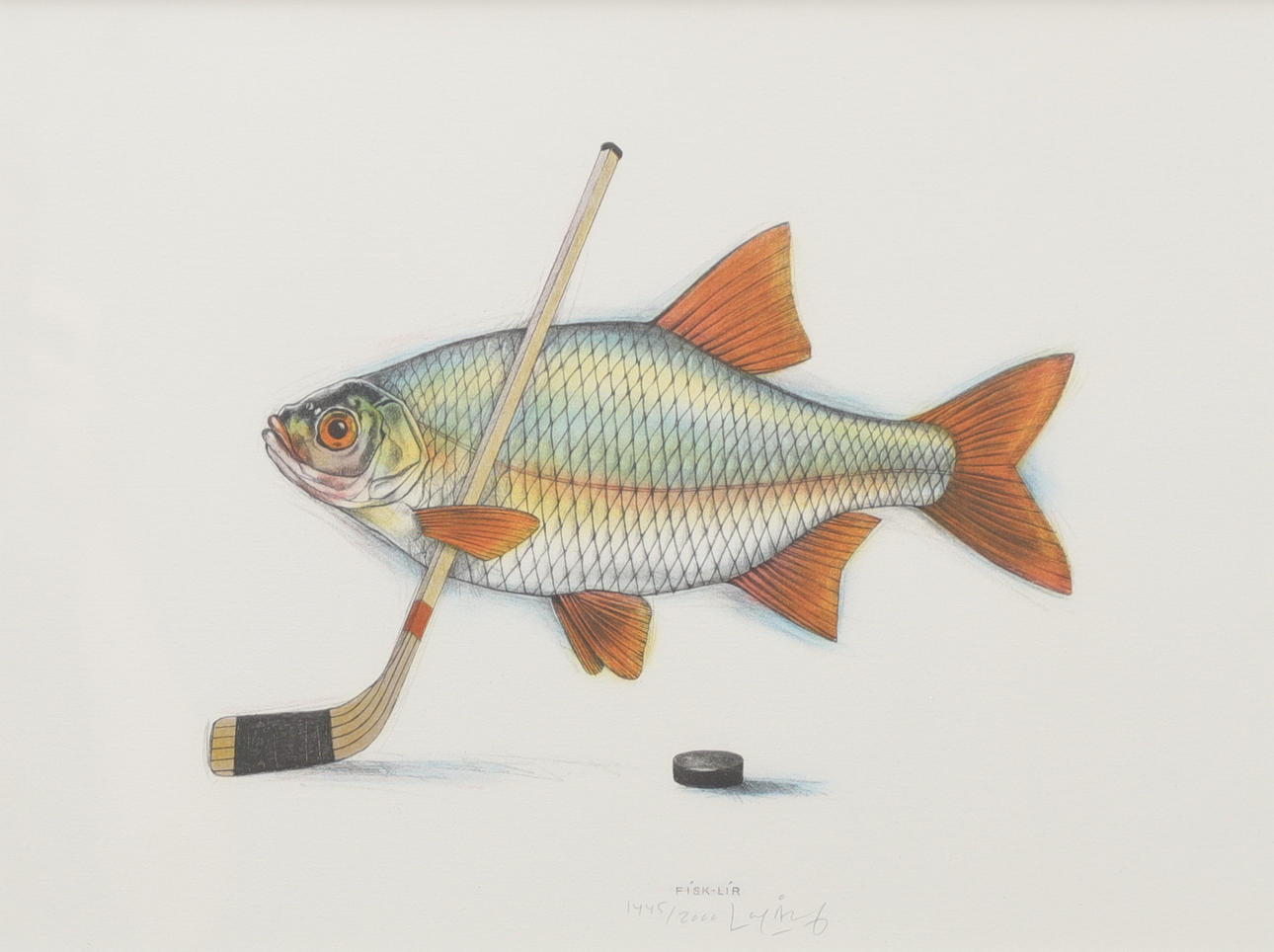 LASSE ÅBERG. "Fisk-Lir", numbered and signed.