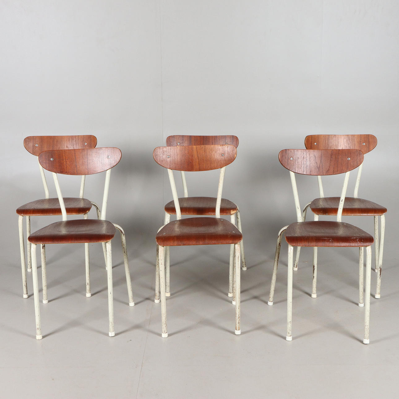 SKOLSTOLAR, 6 stycken, 1900-talets andra hälft.