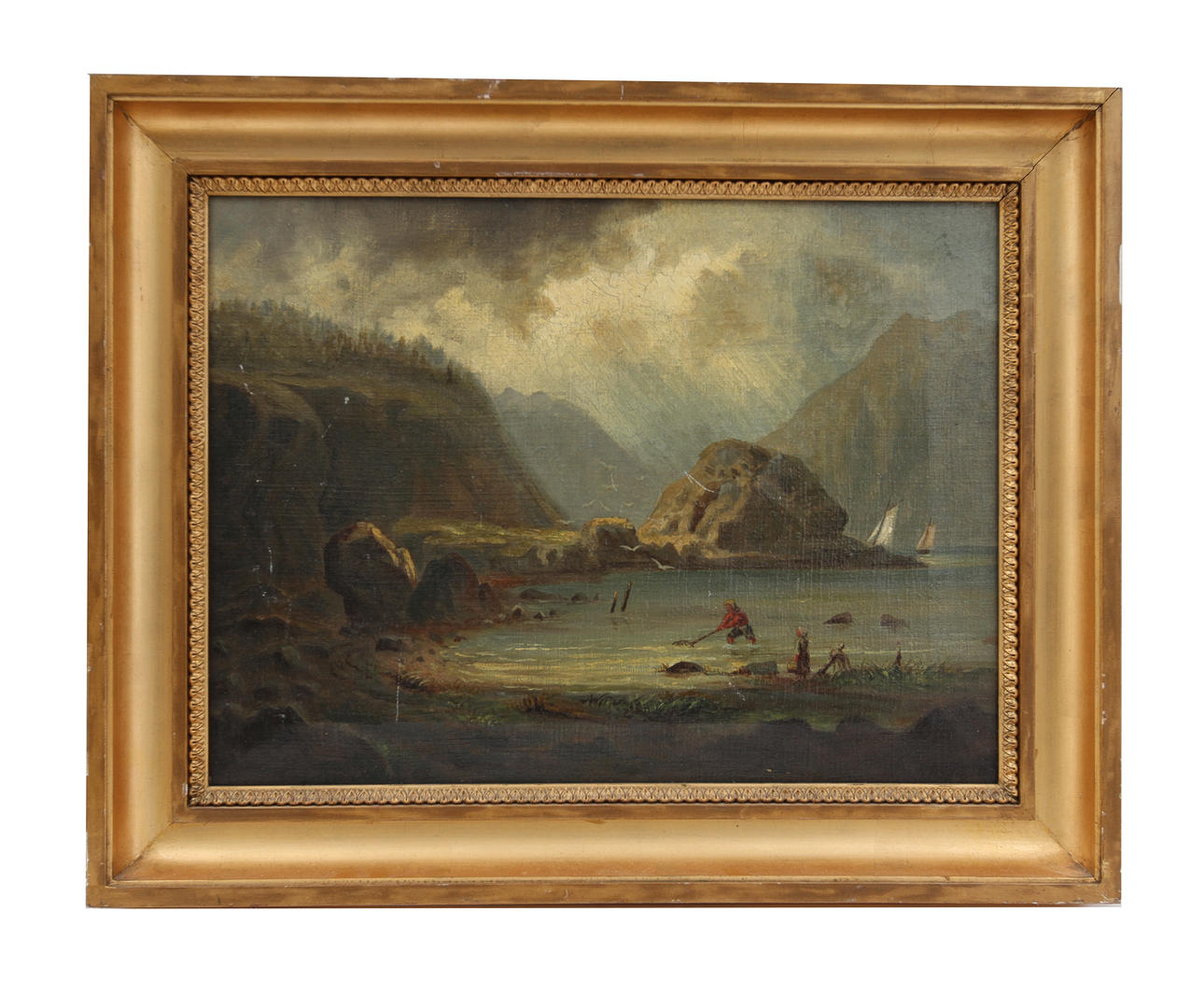 OKÄND KONSTNÄR. Olja på duk, 1800-tal.