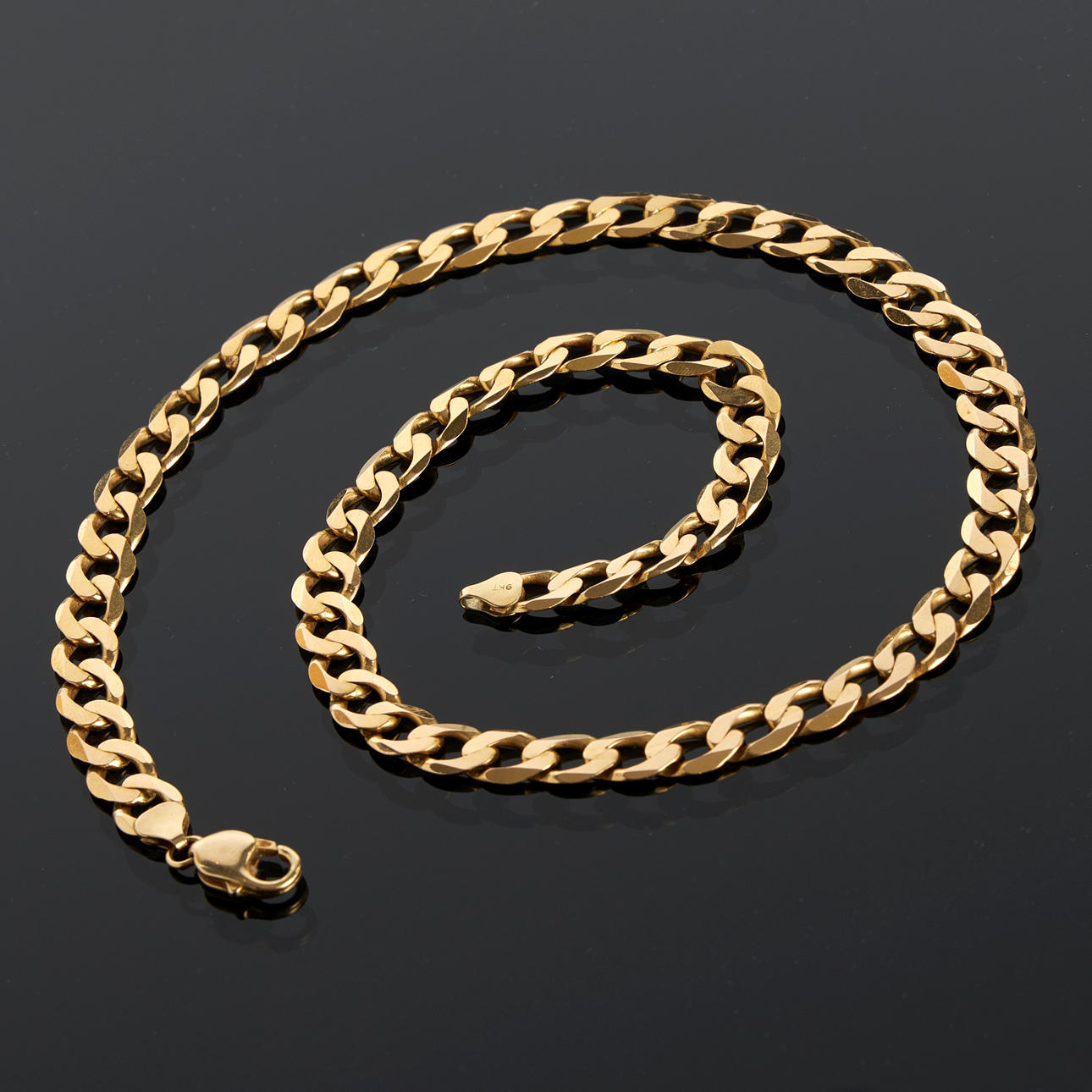 HALSBAND, 9K guld, kedja.