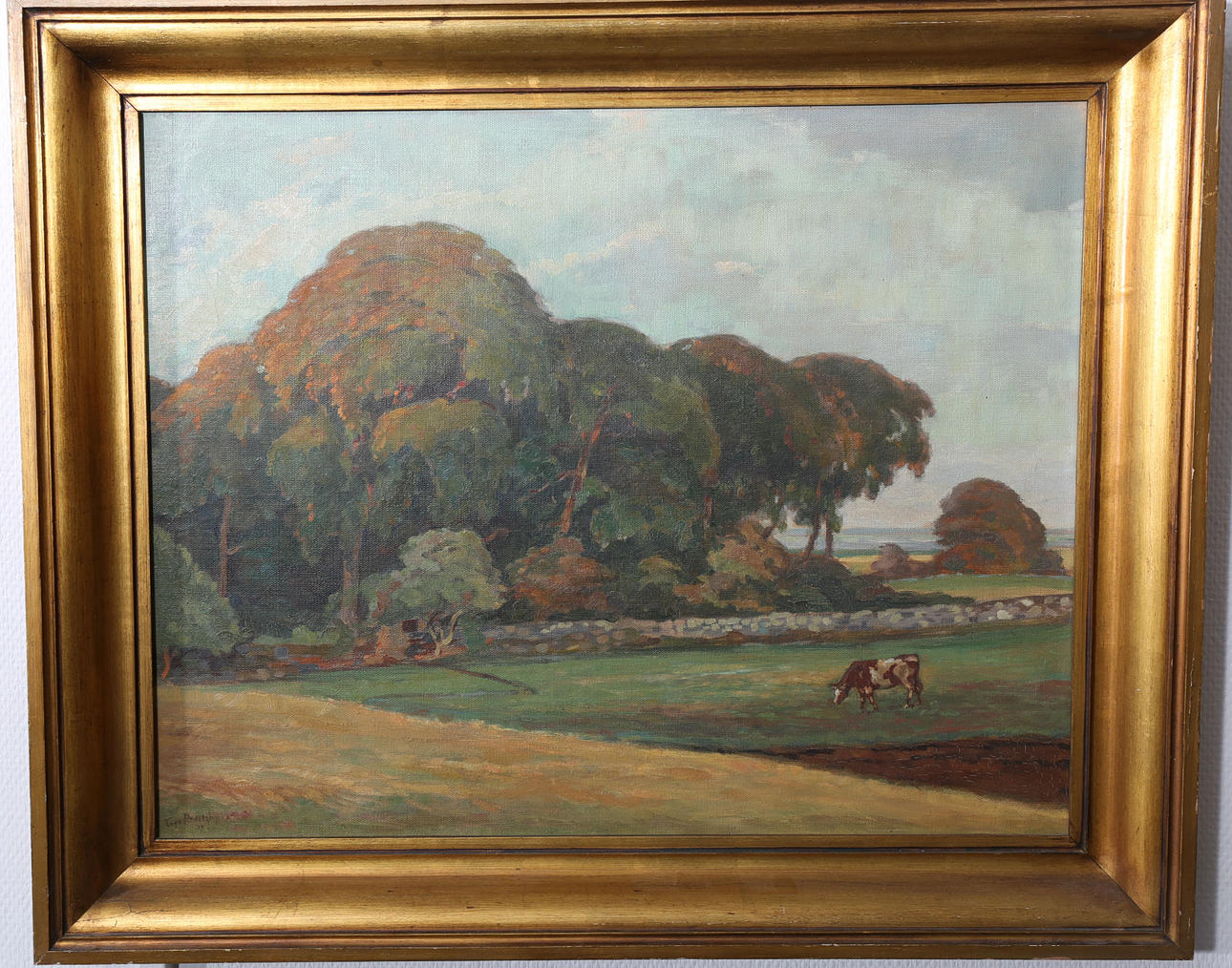 TAGE RADETZKY. Olja på duk, "Landskap-Arild", signerad.