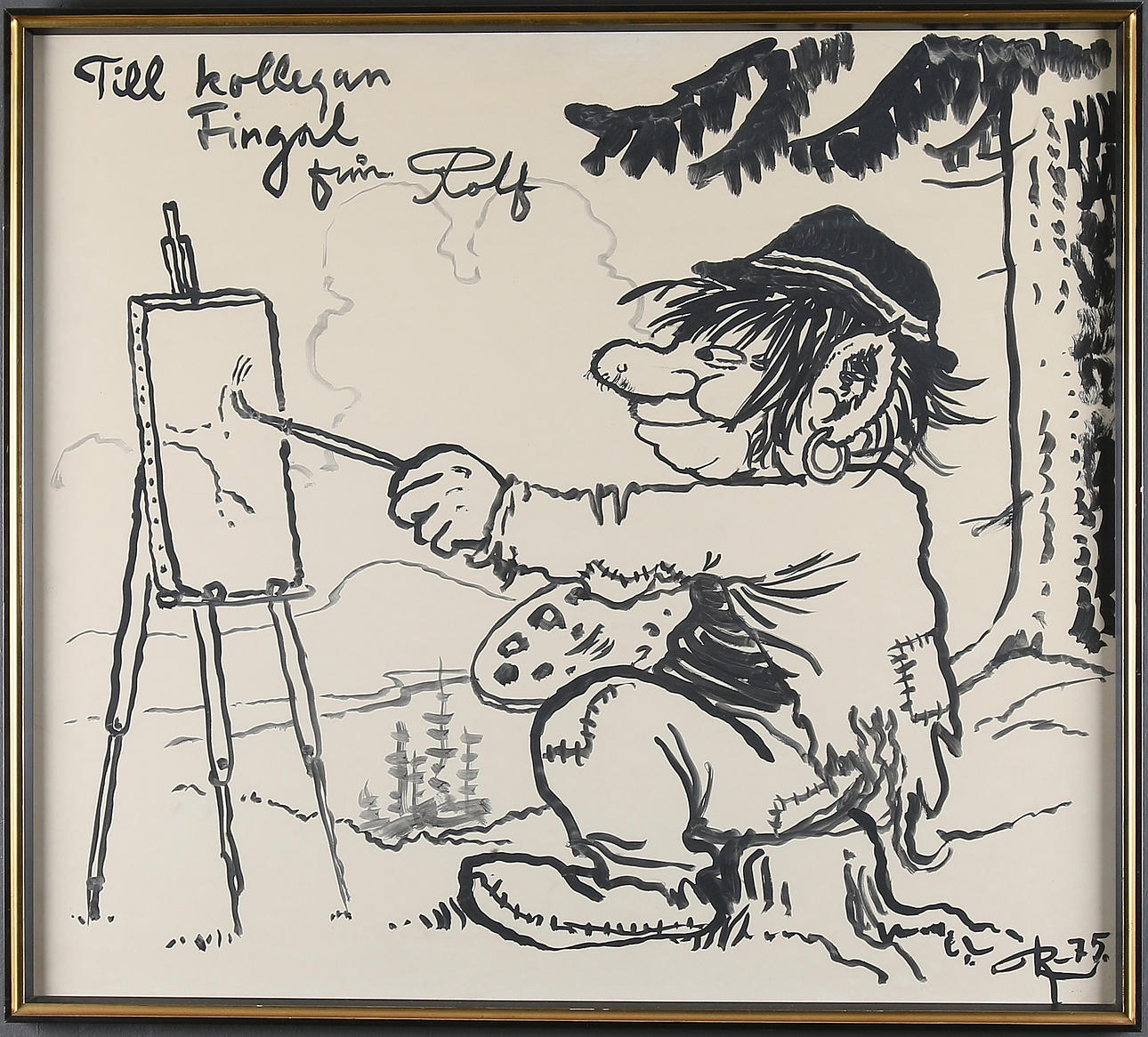 ROLF LIDBERG. Akvarell, signerad och daterad -75.