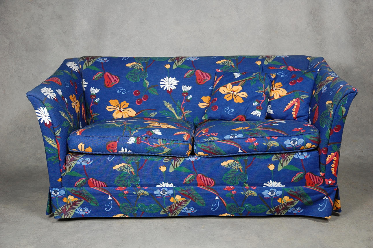 SOFFA, 2 sits med dun plymåer.