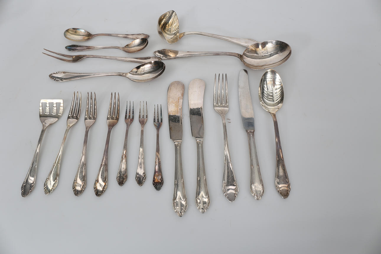 BESTICK, nysilver, 51 delar.