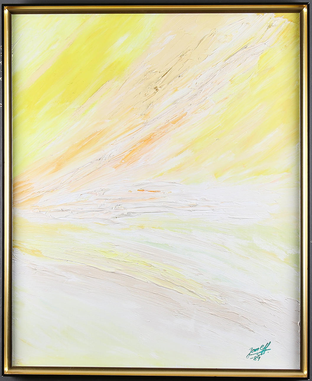 JAN CALISSENDORFF. "Sandstorm", olja på duk, signerad och daterad - 89.