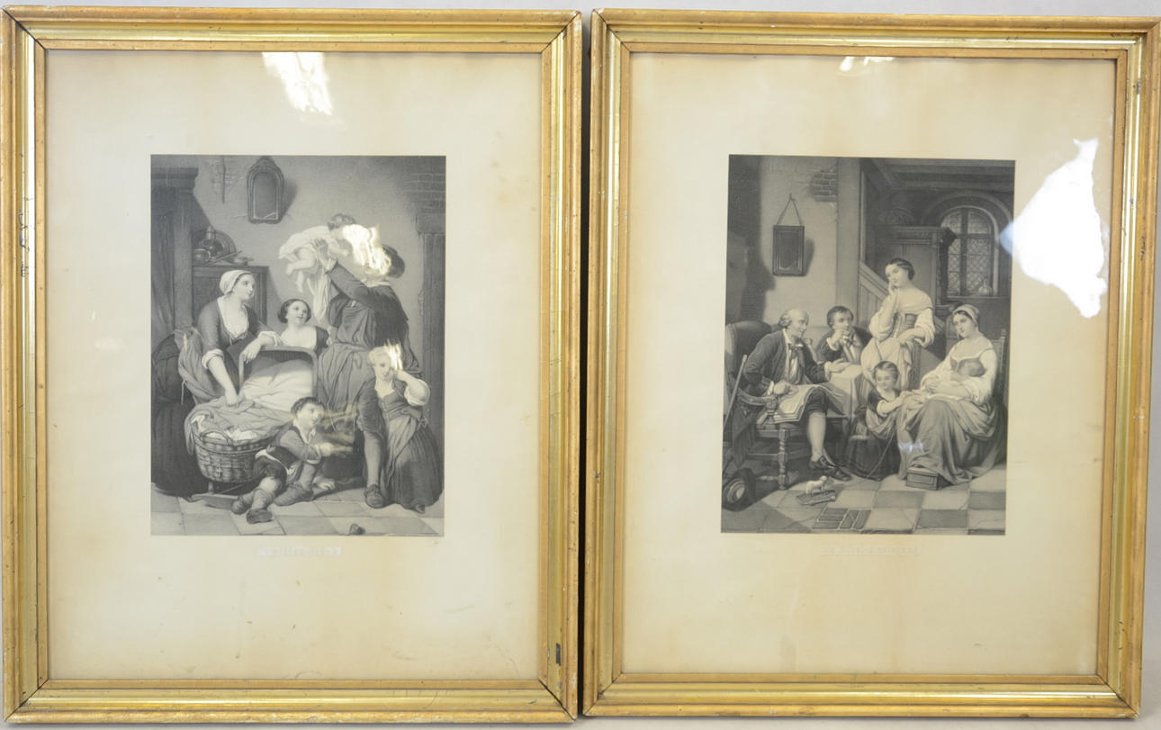 OKÄND KONSTNÄR. Etsningar, 2 stycken.