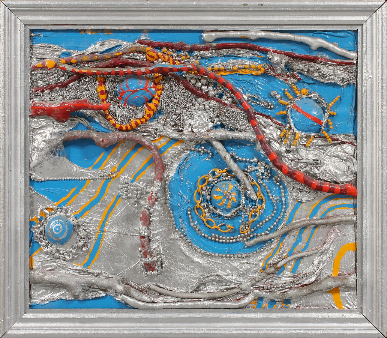 OIDENTIFIERAD KONSTNÄR. Väggrelief, bemålad.