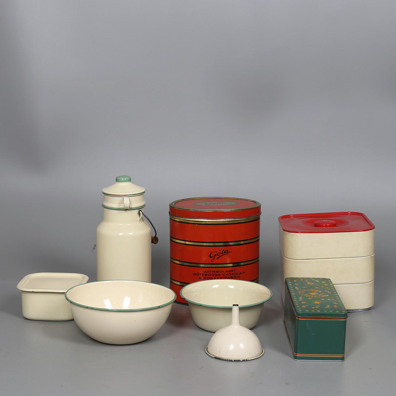 PARTI EMALJERAT, 5 delar, Kockums.