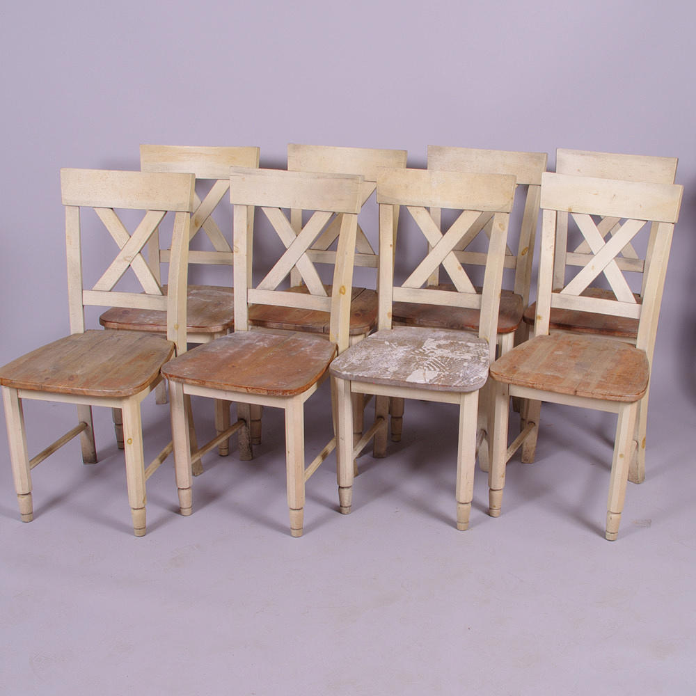 STOLAR, 8 stycken, målad fur, 1900/2000-tal.