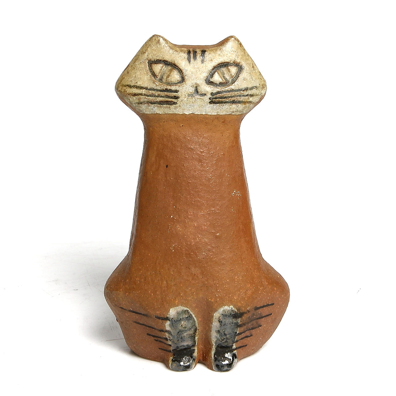 LISA LARSON. Figurin, stengods, katt, Gustavsberg. 1900-tal.