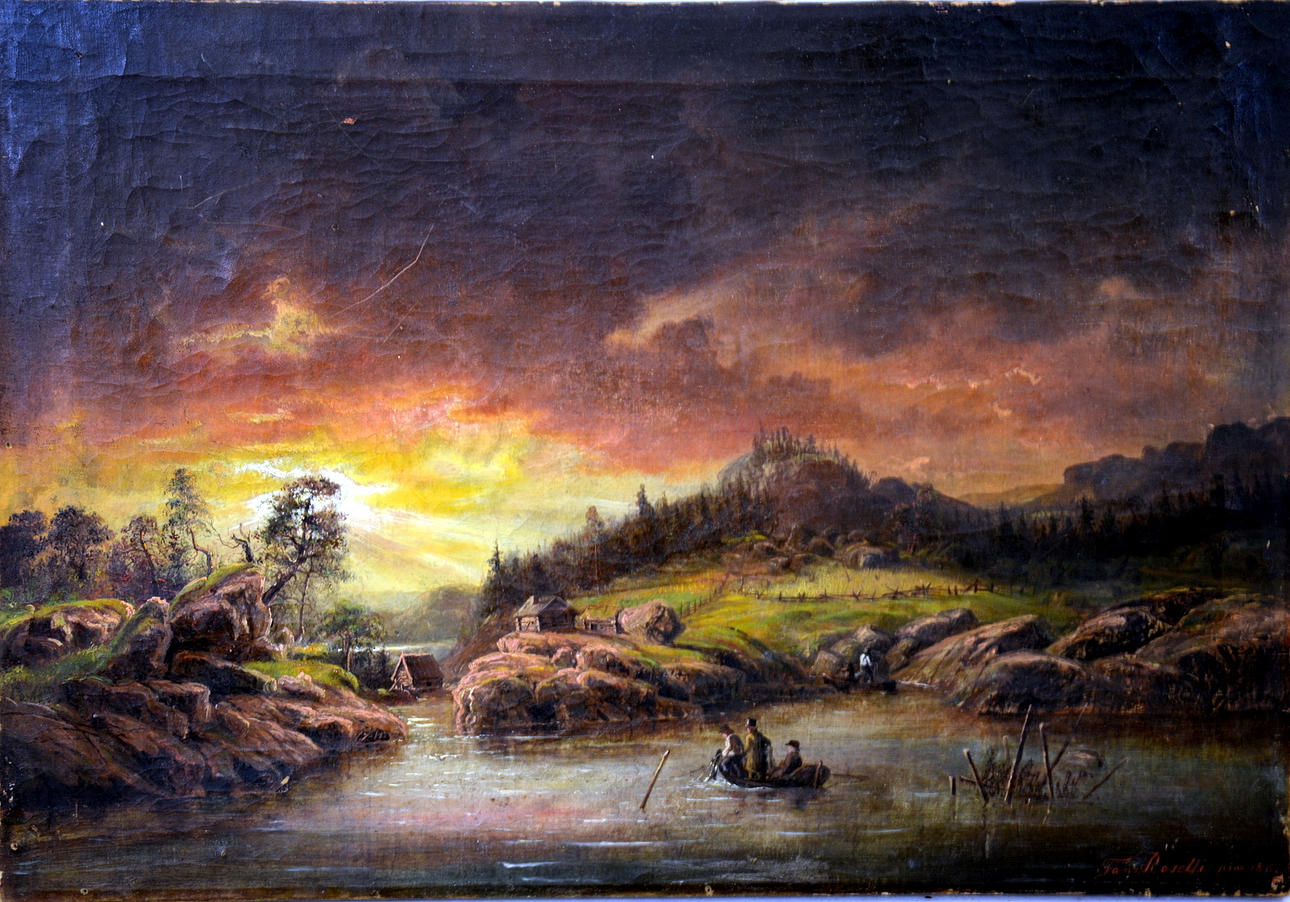 FRANS JOHAN ROSELLI. Olja på duk.