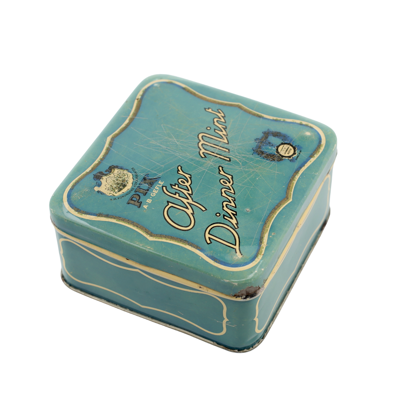 PLÅTBURK, PIX, After dinner mint, 1900-talet.