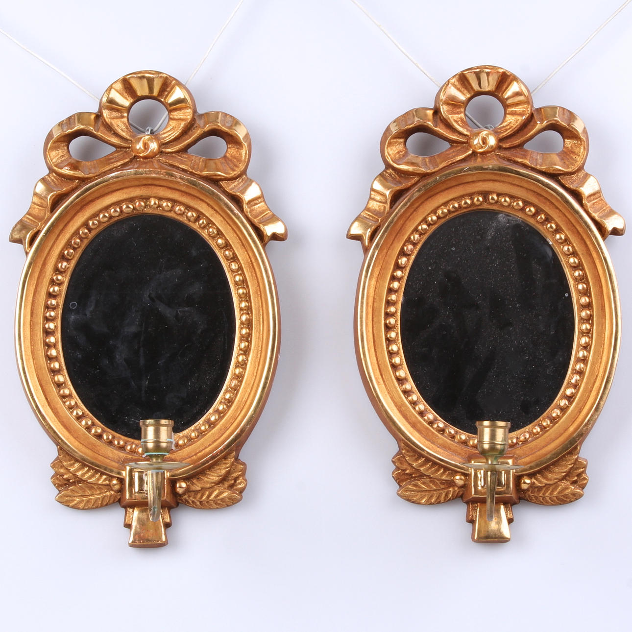 SPEGELLAMPETTER, ett par, bronserade, Kurt Ekvall, Nyköping.