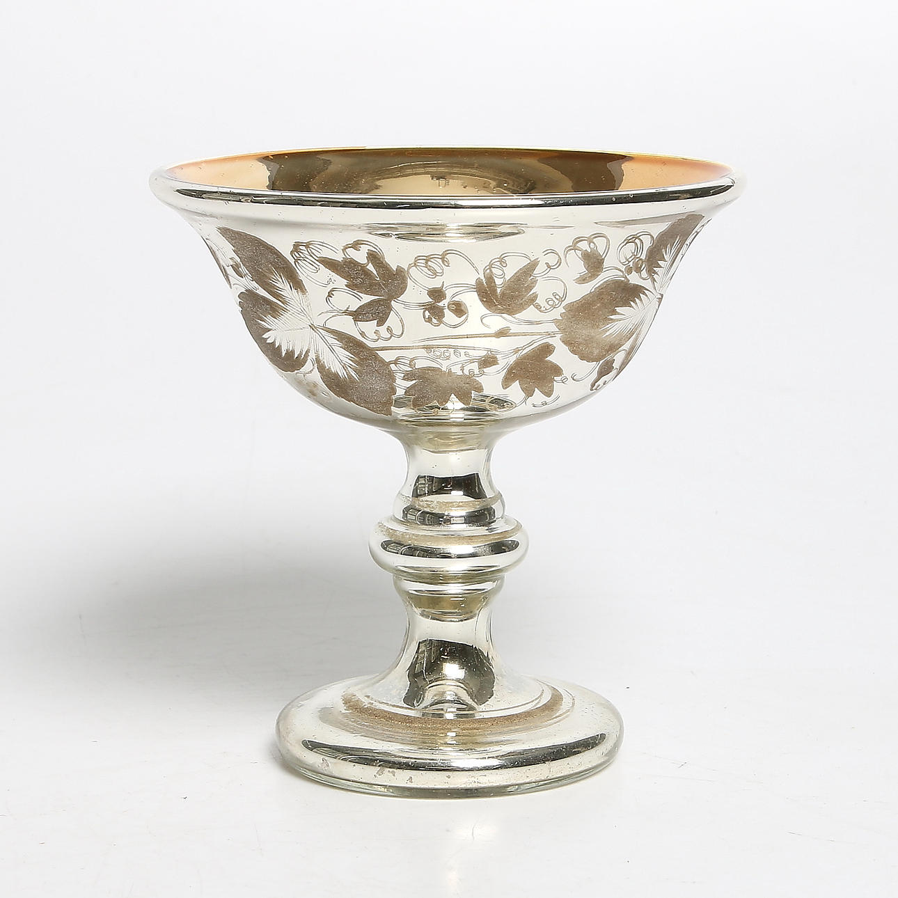 SKÅL, på fot, sk. "Fattigmanssilver", 1800-talets slut.