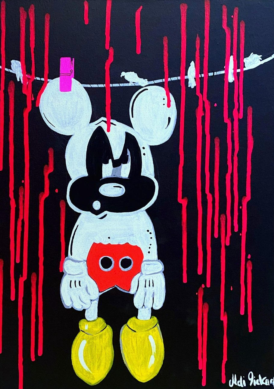 MELANIE PICKARD -. Mickey Mouse Hangout Negative Part 2, 90cm x