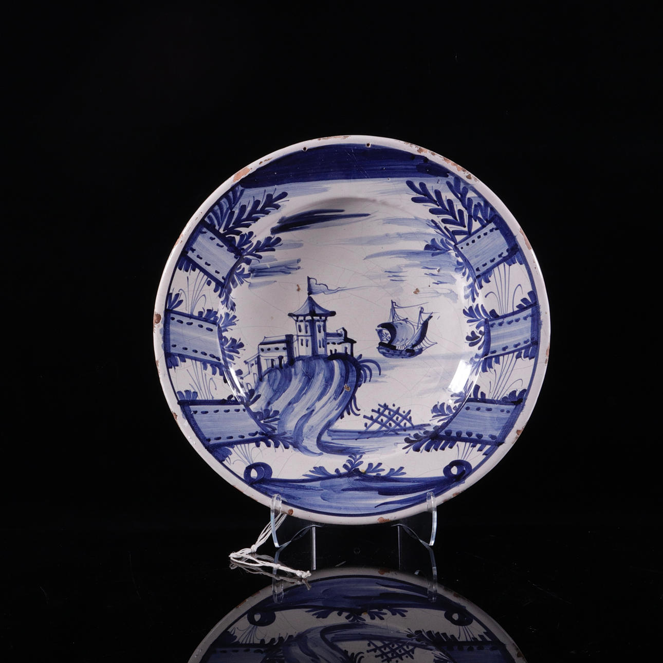 PLATO, loza, Holanda, siglo XVIII.