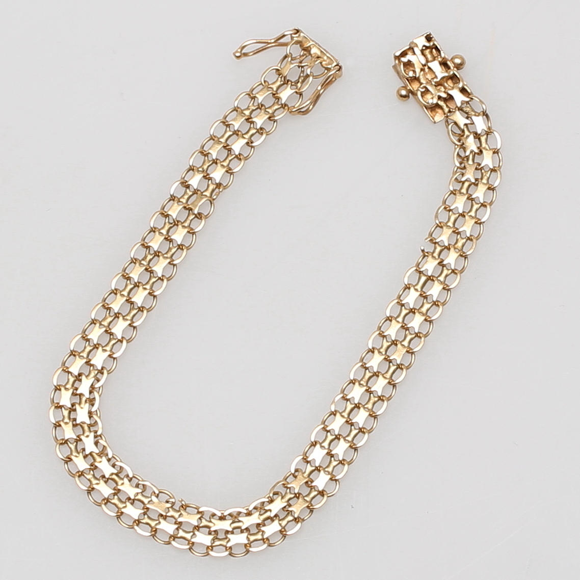 ARMLÄNK i 18K gulguld, X-länk, Ädelsmycken Aktiebolag, 1965, Stockholm.