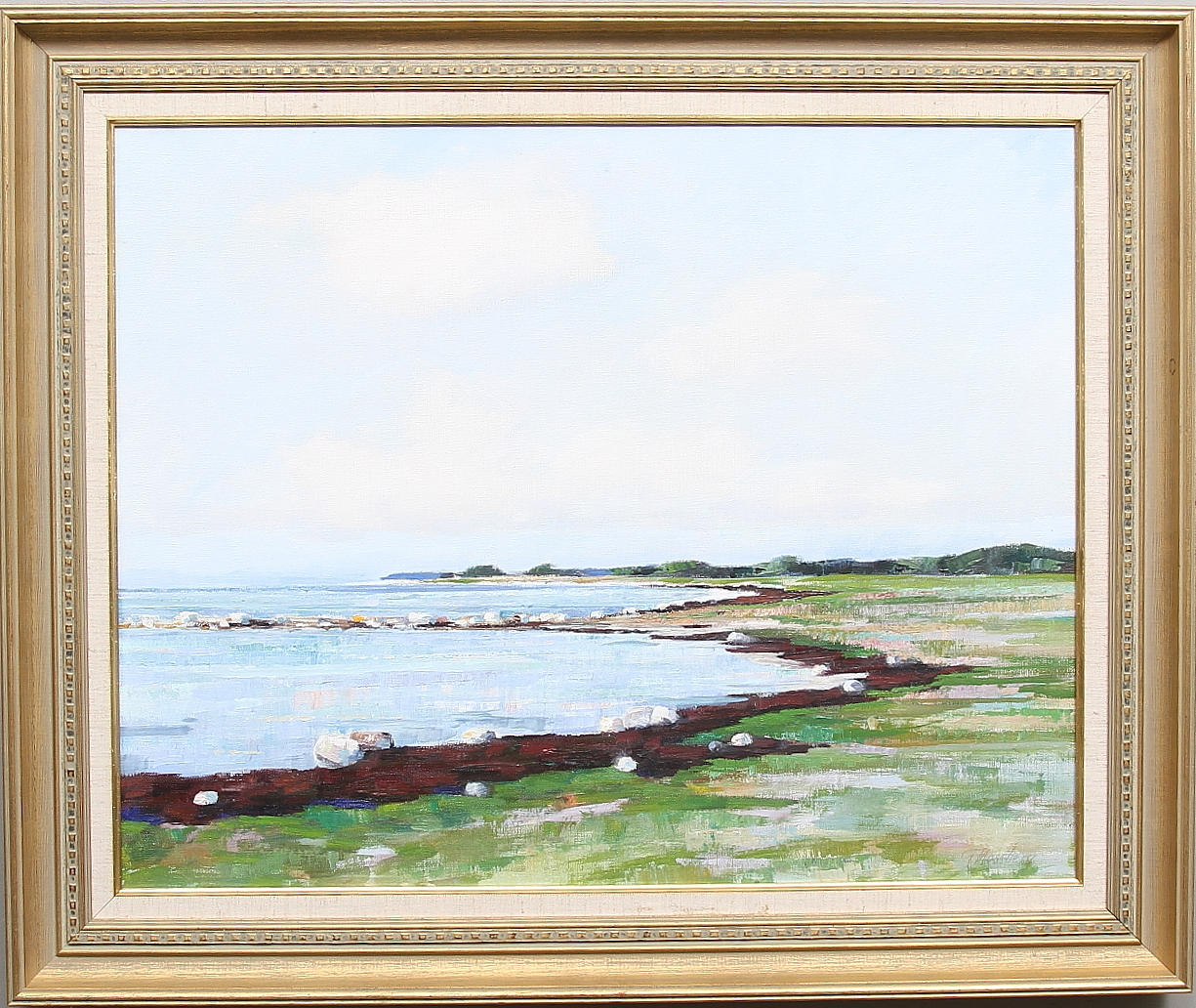 GUNNAR MOSSBERG. "Solig höstdag". Olja på duk, signerad.