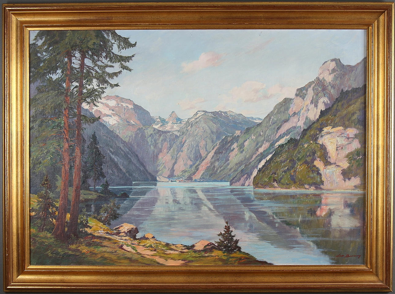 OIDENTIFIERAD KONSTNÄR. Landskap, olja på duk, signerad.