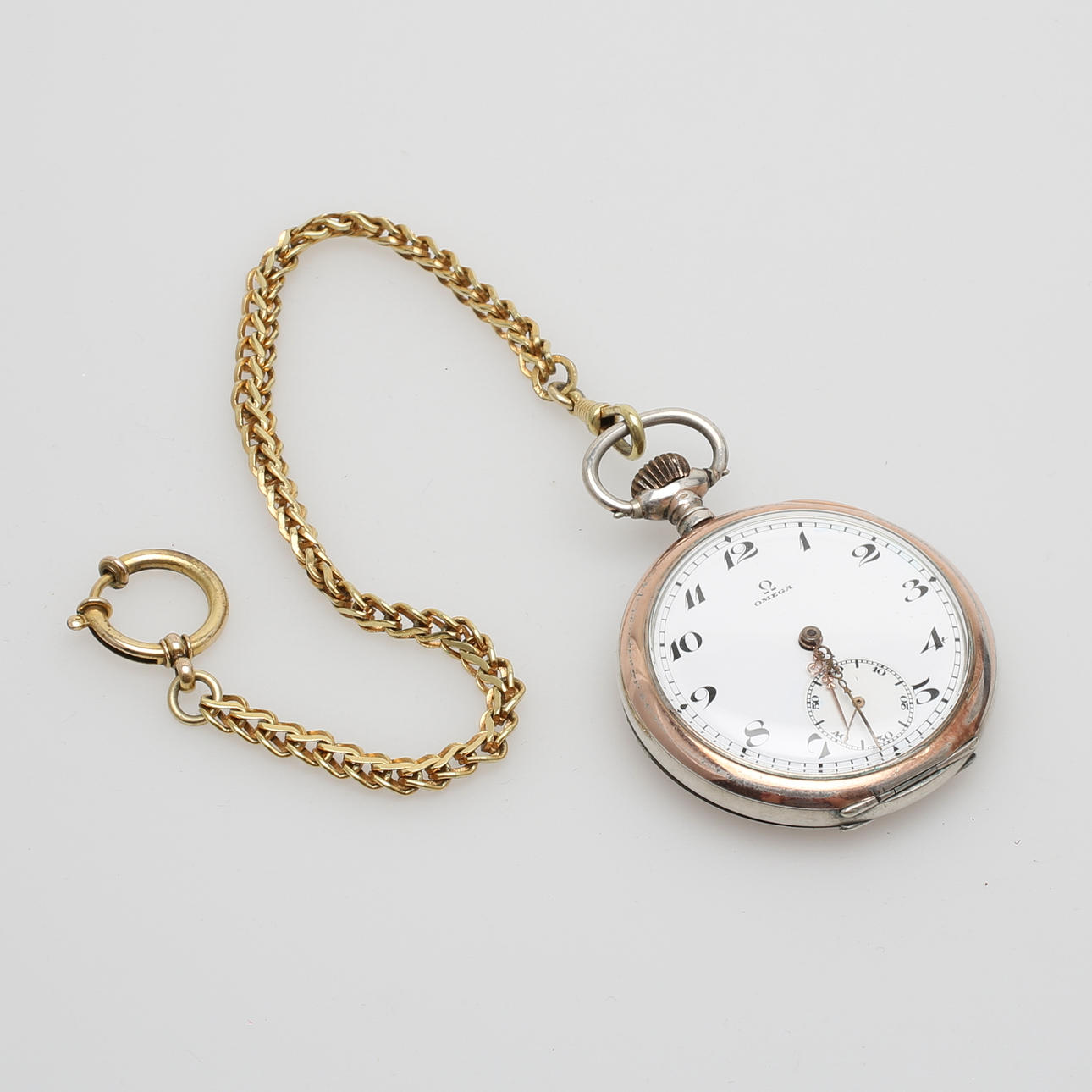 FICKUR, Omega, boett av silver.