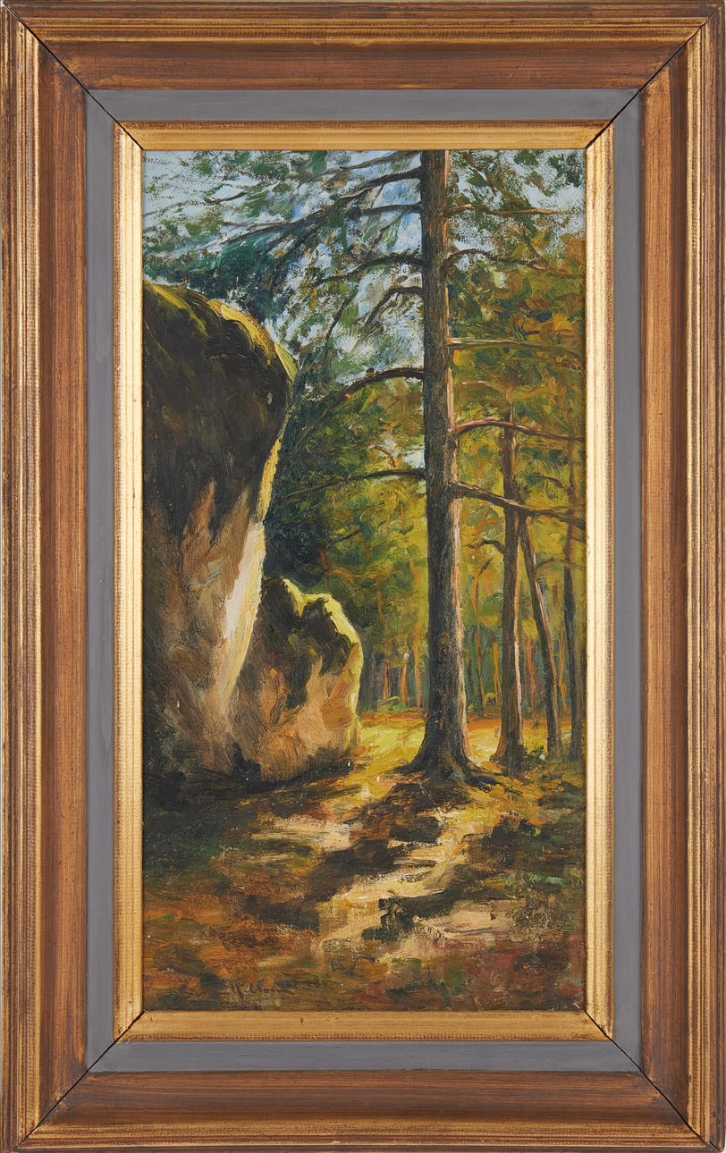 SEVERIN NILSSON. Wald, Öl auf Platte, signiert Severin Nilsson.