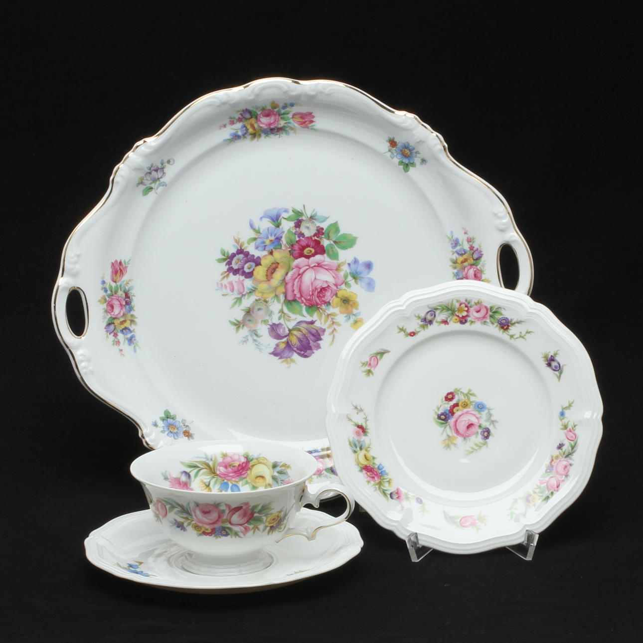 TESERVISDELAR, 19 delar, porslin, Rosenthal.