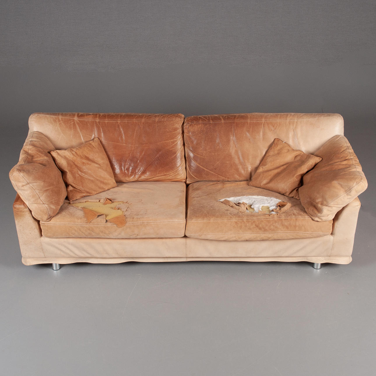 SOFFA, modell "Fredrik", DUX, läderklädsel.