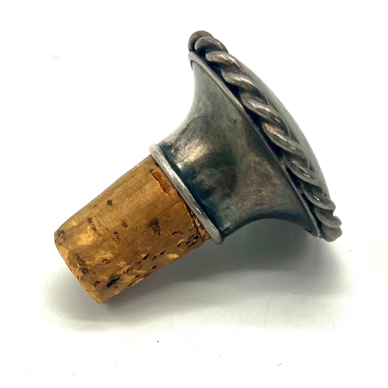 CORK - KNOB MADE OF 835 SILVER.