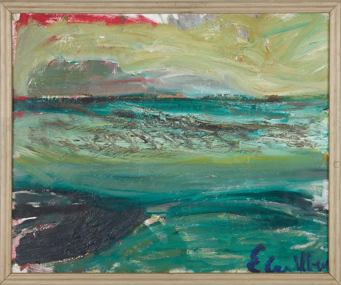ERLAND CULLBERG. Landscape, oil on Board, signed E Cullberg.